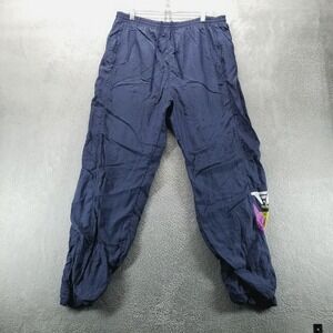 VTG Adidas Pants Mens XL Blue Team Windbreaker Track Lined‎ Ankle Zip 90s Nylon
